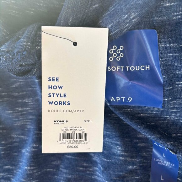 Men's Lightweight Blue pull-over - Picture 4 of 4